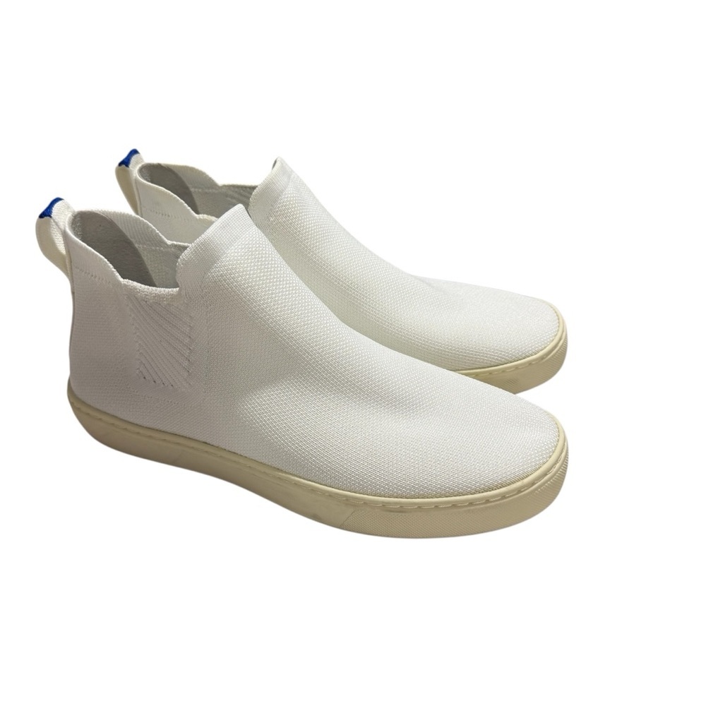 Rothy’s The Chelsea Boot Bright White Knit Fabric Pull On Sneaker Size 8 - Picture 2 of 10